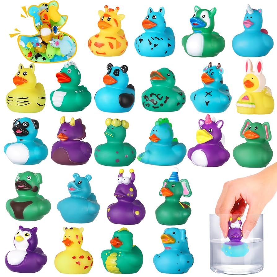 Amazon.com: 24 Pack Color Changing No Hole Rubber Ducks
